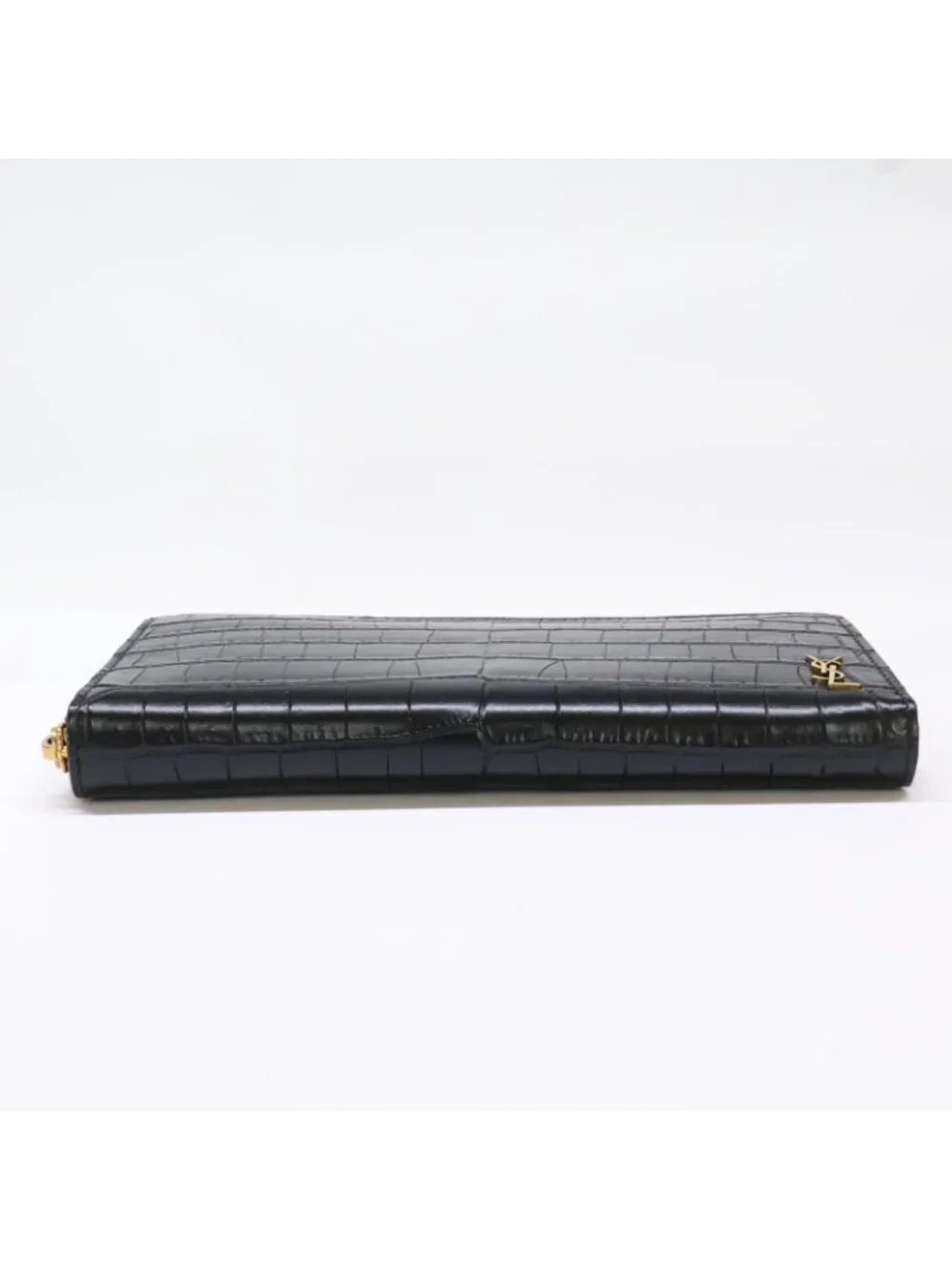 Saint Laurent Paris Tiny Cassandra Embossed Matte Leather Zip Around Wallet